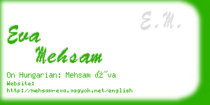 eva mehsam business card